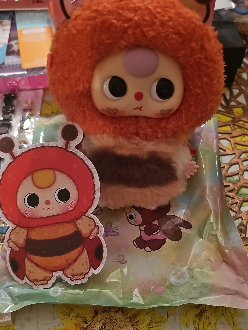 Plush Lady Bug  Costume Doll - Orange and Brown Cute Collectible